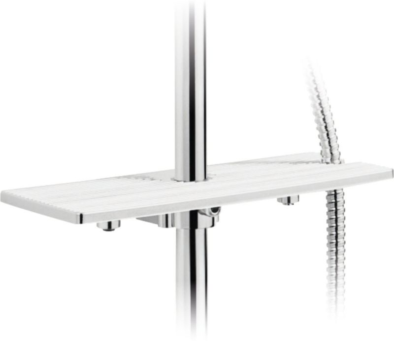 Półka kosmetyczna Ferro chromowana 25x9,5 cm, regulowana, przesuwna, 1 szt.