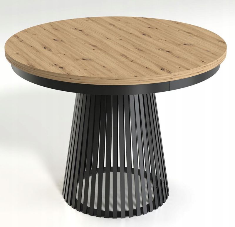 Stół Furnidea 100-180 cm rozkładany dąb artisan czarne nogi Lamella 1 szt.