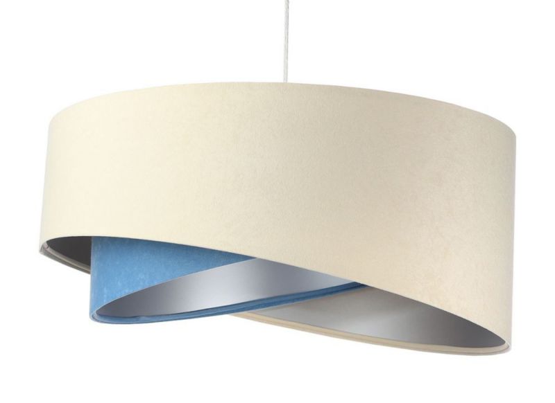 Lampa Bps Koncept wisząca BEIGE beżowa/niebieska/srebrna 1 szt