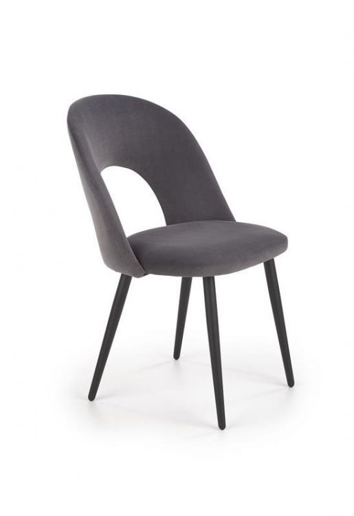 Krzesło Halmar tapicerowane K384 VELVET szare 1 szt