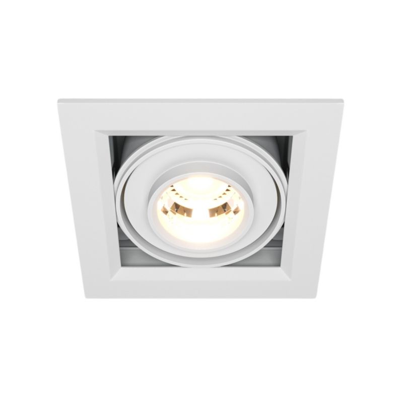 Oprawa wpuszczana Maytoni Metal Modern biała LED 10W 3000K 750lm ruchoma IP20 wym: 7,5 x 9,5 x 9,5 cm kwadratowa - 1 szt.