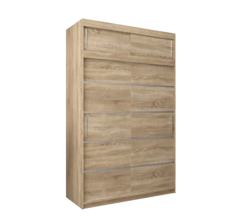 Szafa przesuwna Abiks Verona 1 150 sonoma + sonoma z nadstawką 1 szt.