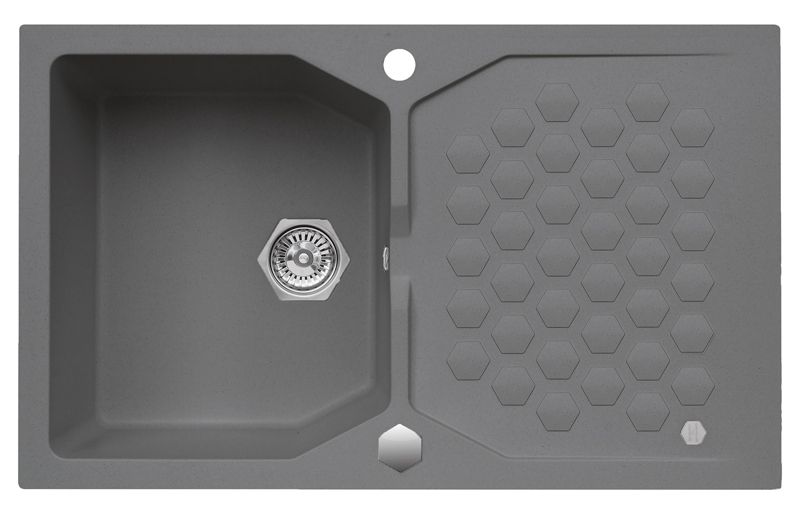 Zlewozmywak granitowy Alveus SENSUAL 30 kol. 04 steel (85x52) 1-komorowy 1szt