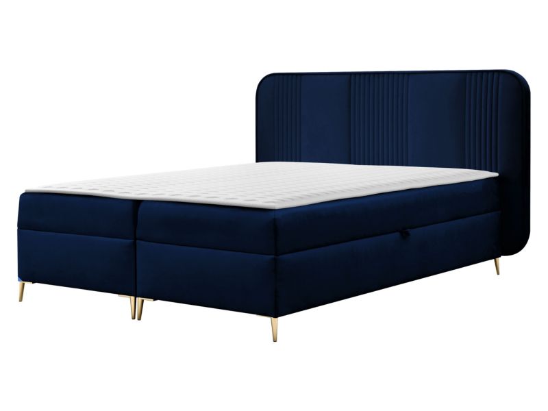 Łóżko kontynentalne MIRJAN 24 Fandy 180x200 cm granatowy 1 szt.
