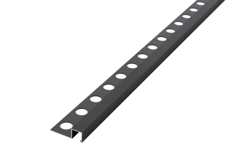 Listwa narożna aluminiowa AIQ Lambro grafitowa matowa 1cm x 270cm 1 szt.
