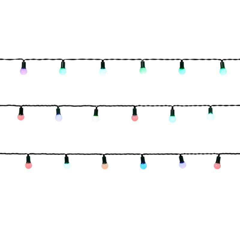 Lampki zewnętrzne kulki 240 LED kolorowe zmienna barwa