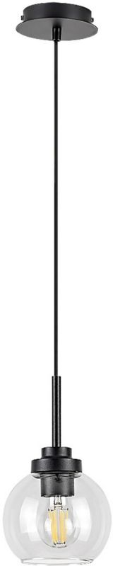 Lampa wisząca Rabalux Tirina 0060 czarny matowa-przezroczysty szerokość 15 cm 1xE27 x 15W 1 szt.