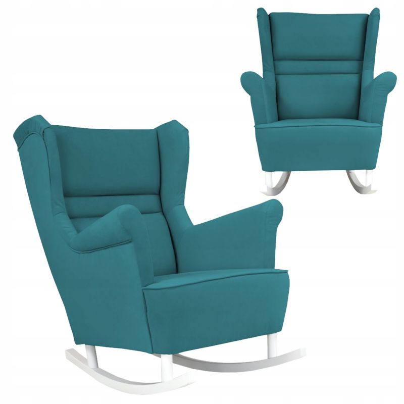 Fotel uszak do salonu bujany Family Meble Zoja turkusowy 1szt