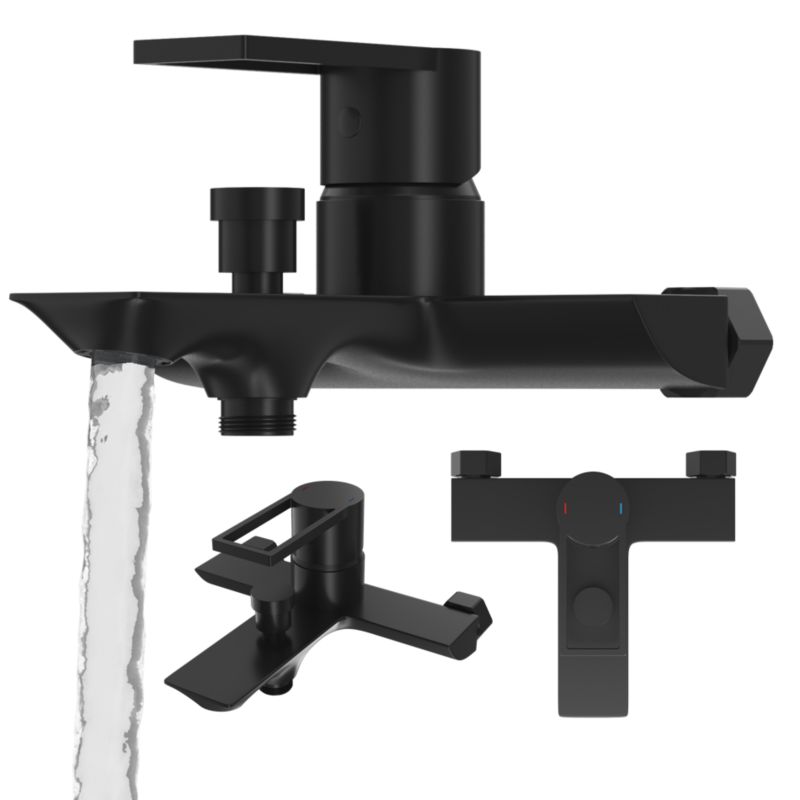 Bateria Wannowo - Natryskowa Granitan Arma Czarna 1 szt.