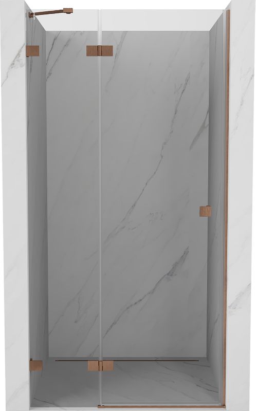 Drzwi prysznicowe Mexen Lunar transparent miedź szczotkowana 95x200 cm 1 szt.