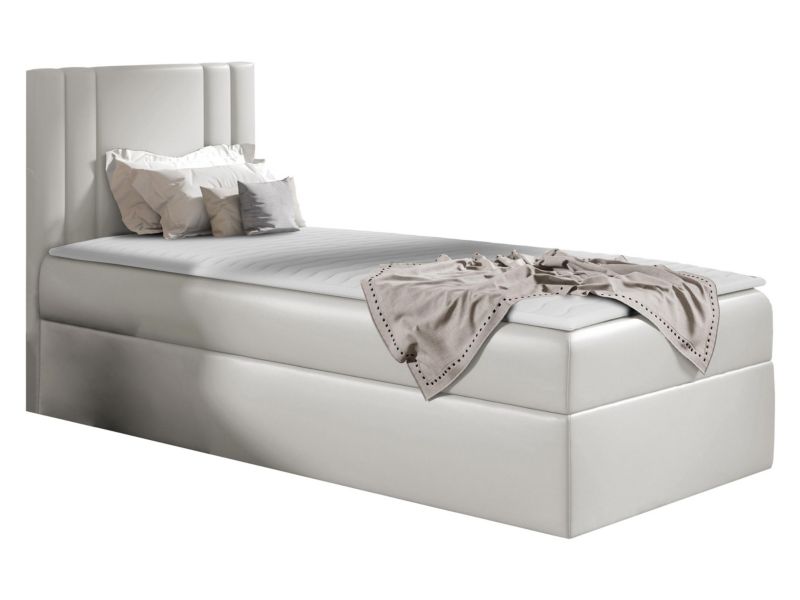 Łóżko kontynentalne MIRJAN 24 Carmen Mini 100x200, Strona: Lewa kremowa ekoskóra 1 szt.