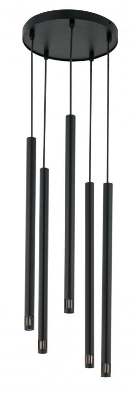 Lampa wisząca Sigma Lighting Sopel Laser 3674 czarna nowoczesna 5xG9 x 1 szt.