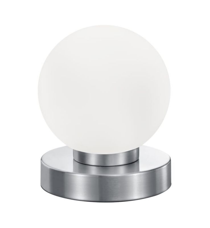 Lampa stołowa RL Prinz Ii srebrno-biała 1 x E14 x 40W IP20 wym: 15 x 12 x 12 cm szkło - 1 szt.