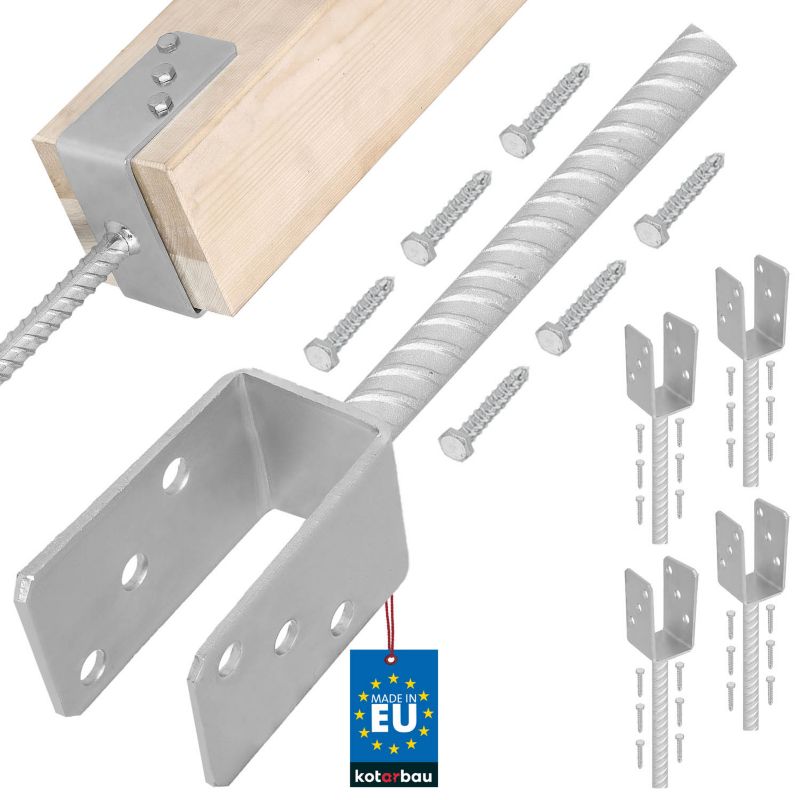 Podstawa słupa KOTARBAU z prętem do wmurowania 50 mm 4 szt.