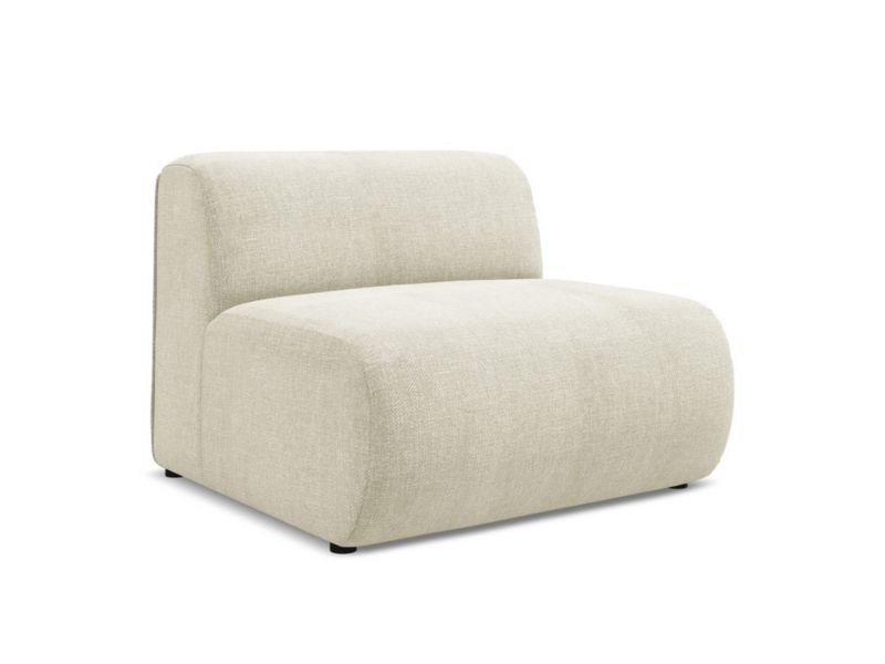 Moduł LaMiaSofa Bari z tkaniny szenilowej 90x89 cm beżowy 1 szt.