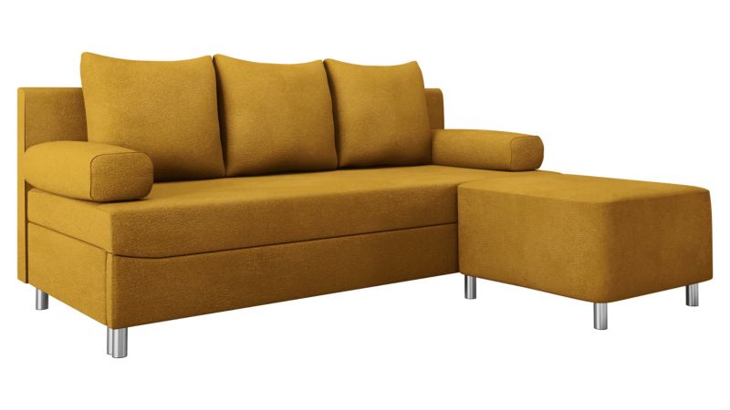 Kanapa rozkładana MIRJAN 24 Dover + pufa musztardowy 1 szt.