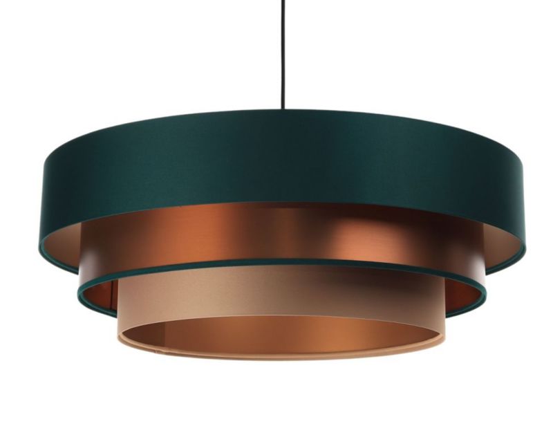 Lampa Bps Koncept wisząca TRIO MIX zielona/miedziana/beżowa 1 szt