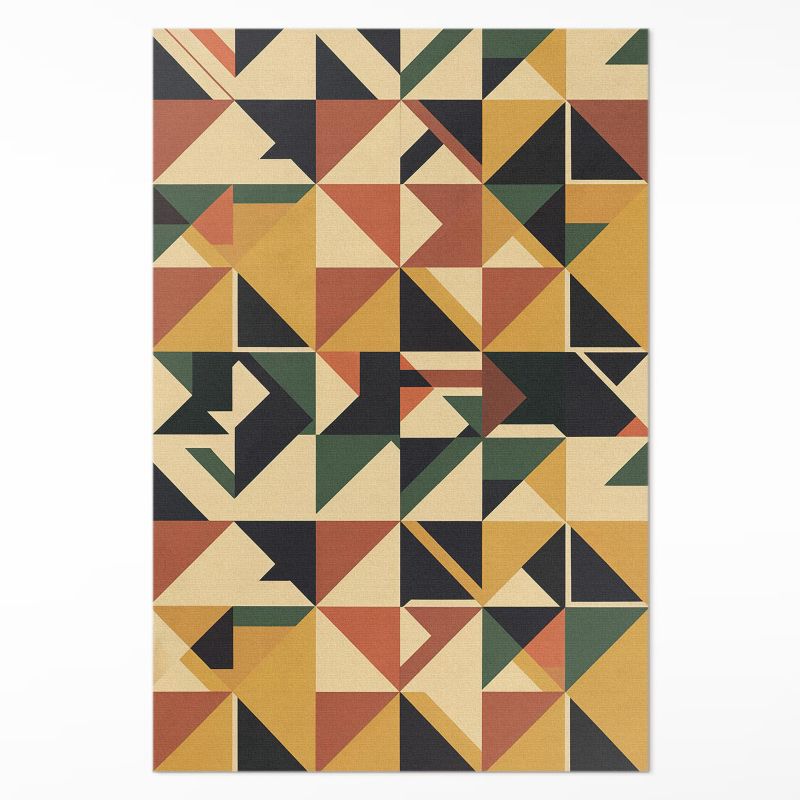 Dywan Wewnętrzny Dekoracyjny Wallfluent 120x180 cm Kolorowe trójkąty i kwadraty 1 szt.