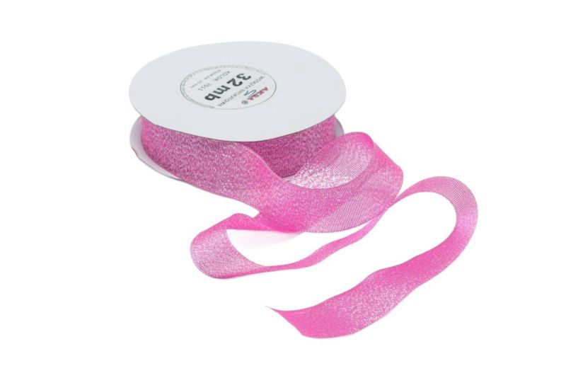 Wstążka brokatowa Neopak 25mm 32m WB7011 różowa 1 szt.