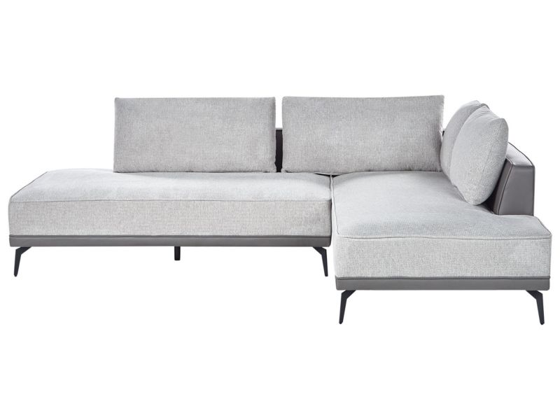 Sofa modułowa Myken Jasnoszary dla 3 osób Lewostronny 1 szt.