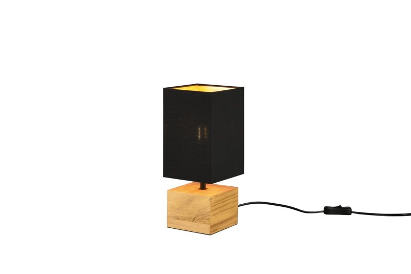 Lampa stołowa RL Woody czarno-drewniana 1 x E14 x 40W IP20 wym: 30 x 12 x 12 cm drewno - 1 szt.