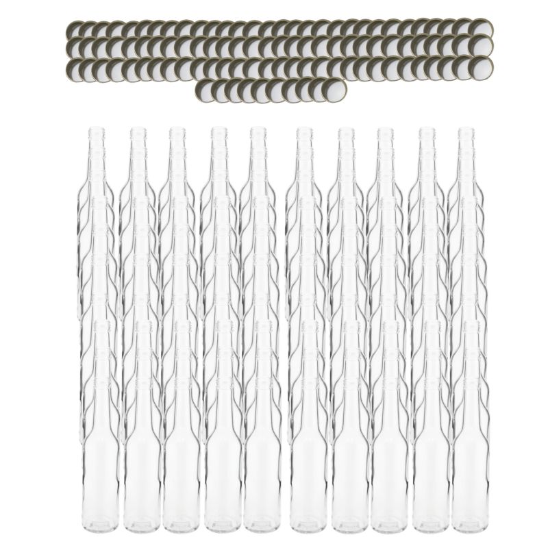 Butelki szklane MODO24 330 ml na soki nalewki i syropy fi 28 z nakrętkami 100 szt.