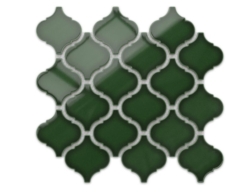 Mozaika ceramiczna Ilcom arabeska deep green 24.3 x 27.5 cm 1 szt.