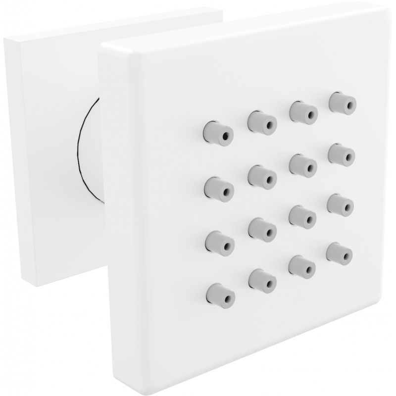 Dysza boczna Mexen biała natynkowa kwadratowa