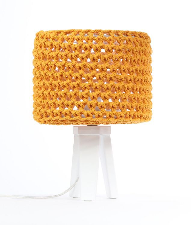 Lampa Bps Koncept stołowa COTTON WOOD zółta 1 szt