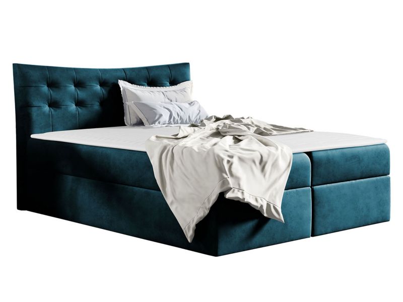 Łóżko kontynentalne MIRJAN 24 Havana 200x200 ciemny turkus 1 szt.