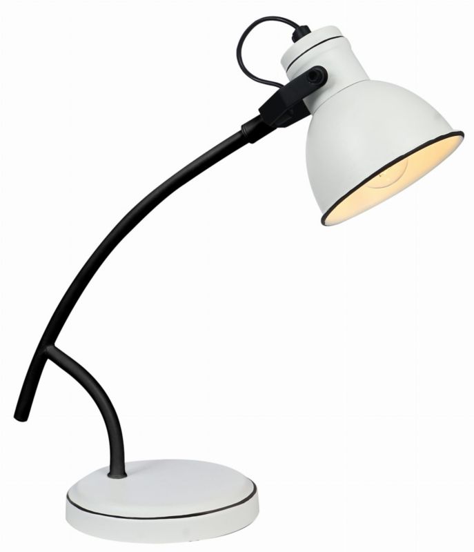 Lampka biurkowa Candellux Zumba czarno-biała 1 x E14 x 40W IP20 wym: 38 x 35 x 15 cm metal - 1 szt.