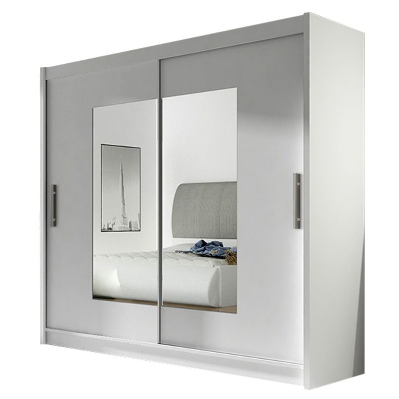 Szafa MIRJAN 24 z drzwiami przesuwnymi London VII biały/lustro 1 szt.