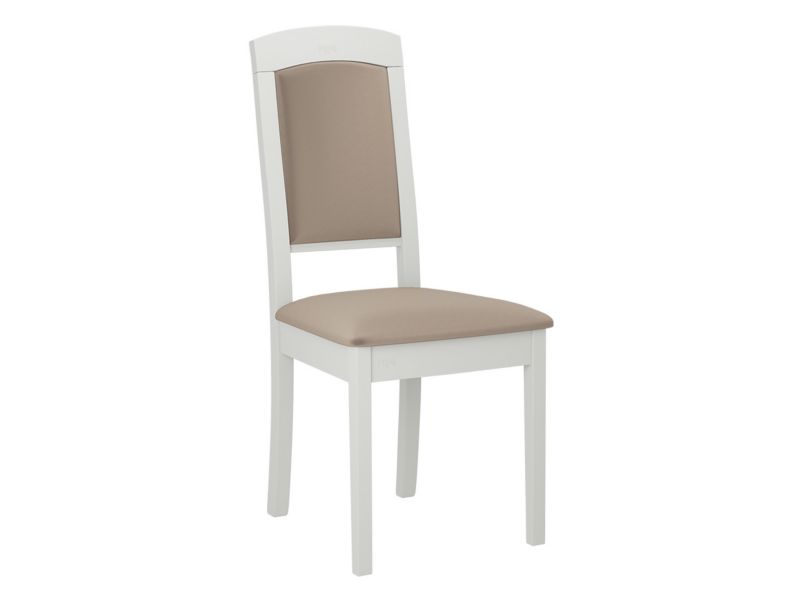 Krzesło MIRJAN 24 tapicerowane Roma XIV biały/plusz jasny beż 1 szt.