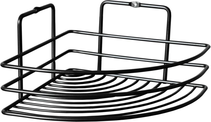 Półka łazienkowa Sepio narożna 1 poziom czarna