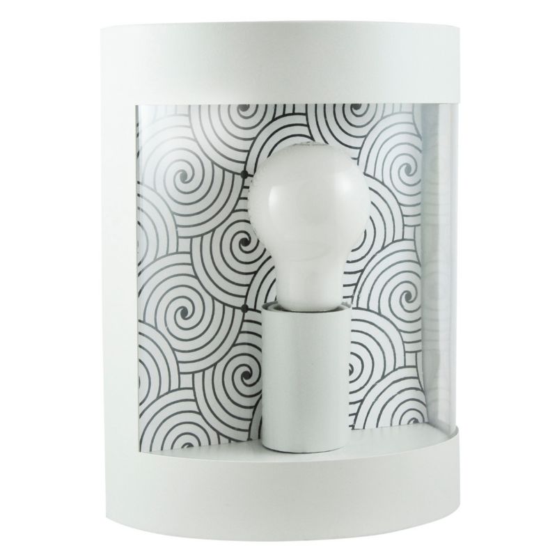 Kinkiet ścienny zewnętrzny Polux Muret biały mat 1 x E27 x IP44 wym: 23,8 x 18,2 x 10,4 cm - 1 szt.