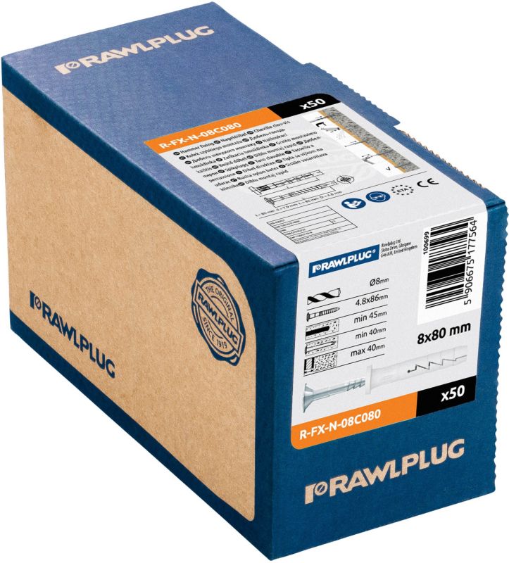 Kołek SM Rawlplug nylonowe 8 x 80 mm 50 szt.
