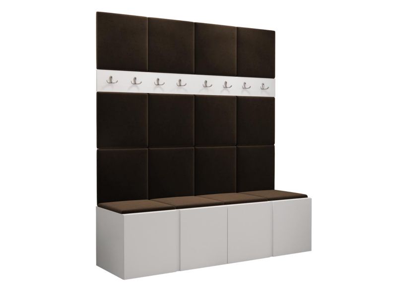 Garderoba MIRJAN 24 Orion V biały + brązowy 1 kpl.