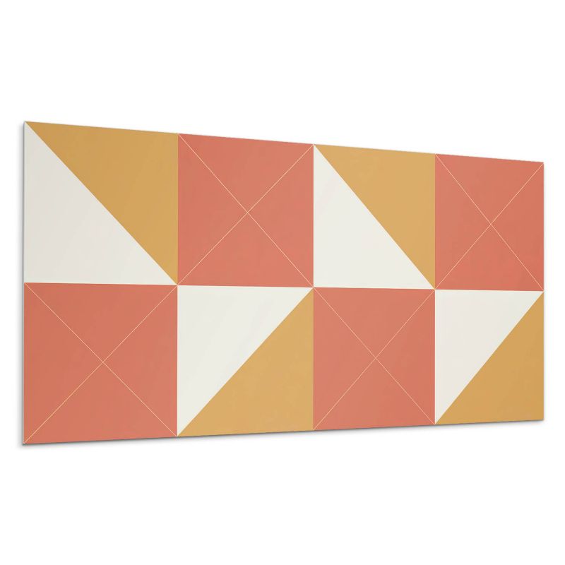 Kafelki samoprzylepne Wallfluent 40x20 cm Geometria w odcieniach ciepła 10 szt.