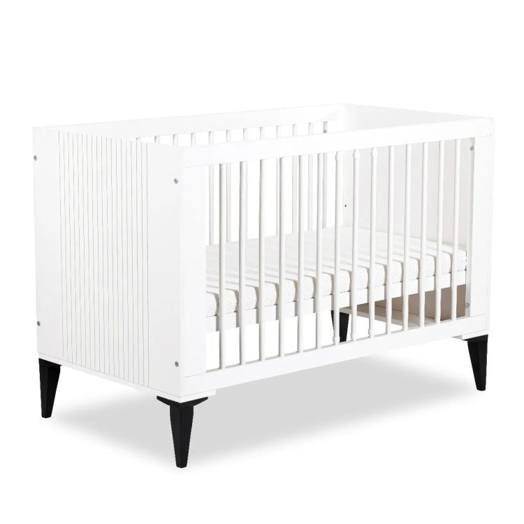 Łóżeczko Little Sky dziecięce MIA 120x60 białe/czarne 1 szt