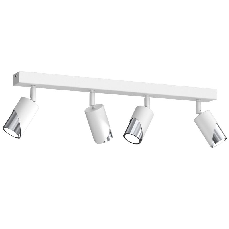 Lampa sufitowa Luminex Shift biały mat-chromowana Listwa z lampami 4 x GU10 x 15W wym: 17 x 60 x 5,5 cm - 1 szt.