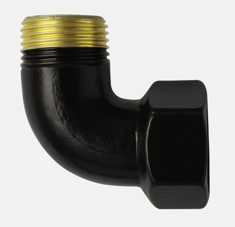 Kolano 90° GW 1/2" x GZ 1/2" czarne