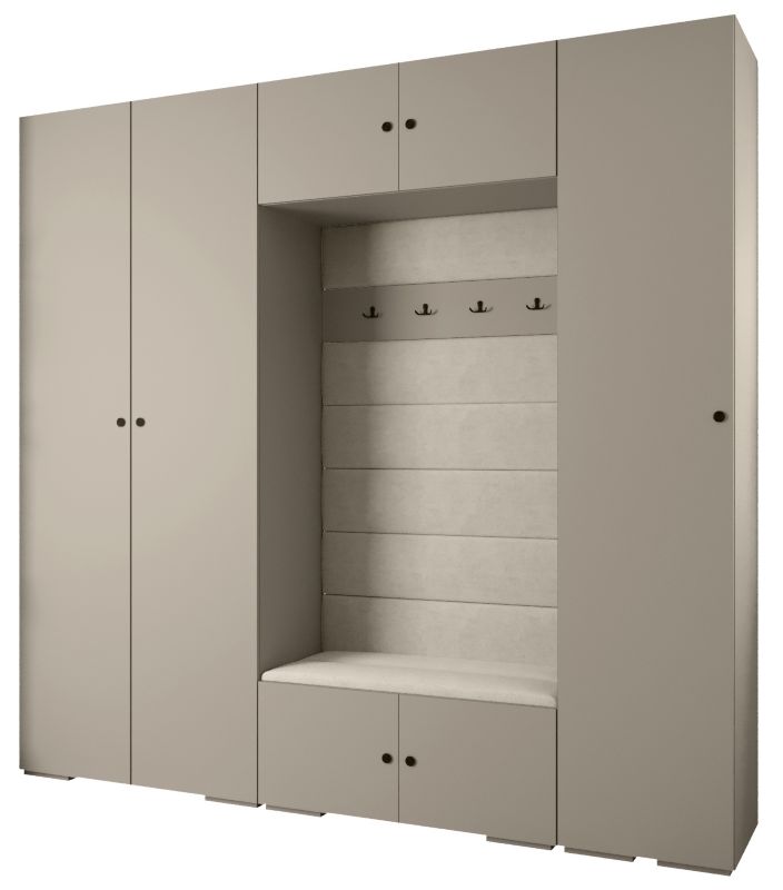 Garderoba do przedpokoju Abiks INOVA 2 Z8 kaszmir+czarny+manila02 1 szt.