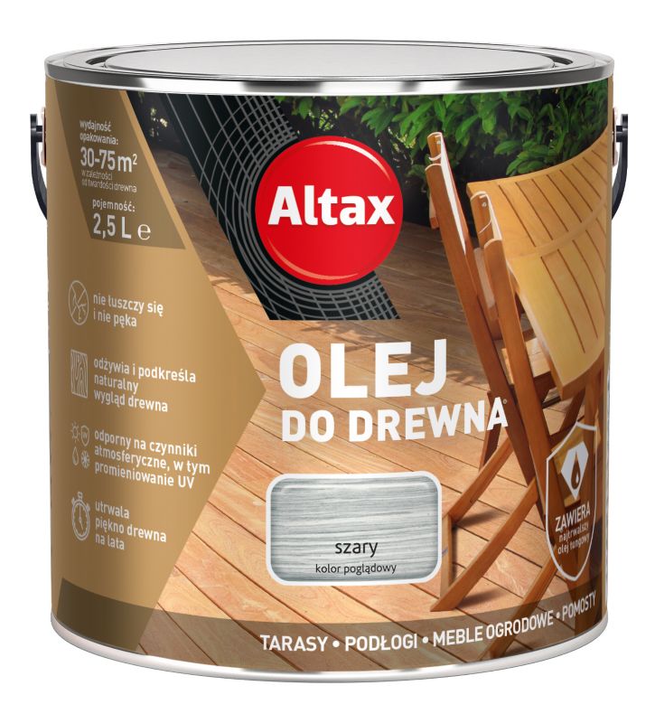 Olej do drewna Altax szary 2,5 l