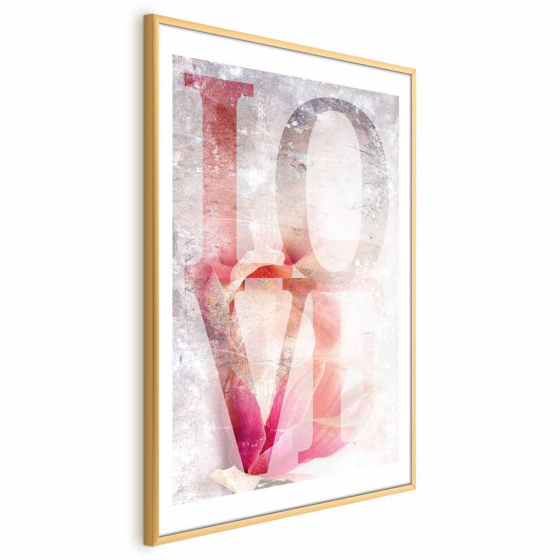 Plakat Artgeist Miłość magnolii 21x30 cm z ramą złotą 1 szt
