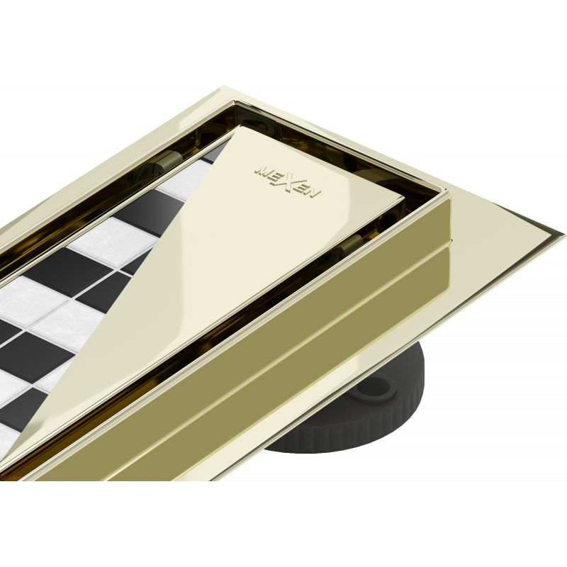 Odpływ liniowy Mexen Flat M13 złoty 1 szt.