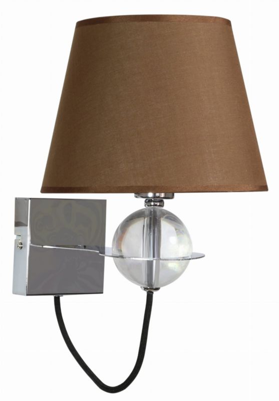 Kinkiet ścienny Candellux Tesoro chromowany przezroczysty-brązowy 1 x E14 x 40W IP20 wym: 33 x 22 x 27 cm - 1 szt.