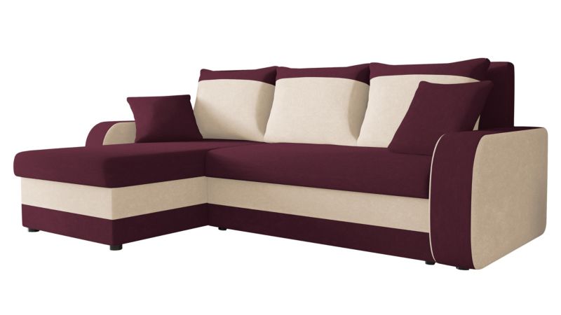 Narożnik z funkcją spania MIRJAN 24 Kris śliwkowy/kremowy 1 szt.