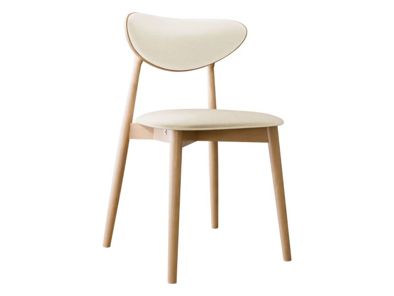 Krzesło MIRJAN 24 tapicerowane KT65/C buk/śmietankowy aksamit 1 szt.