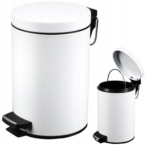 Kosz na śmieci Metlex łazienkowy z pedałem 3L biały 1 szt.
