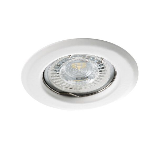 Oprawa sufitowa wpuszczana Kanlux Alor biały mat 1 x GX5.3 / GU10 x 10W IP20 wym: 3,3 x 8,3 x 8,3 cm okrągła - 10 szt.